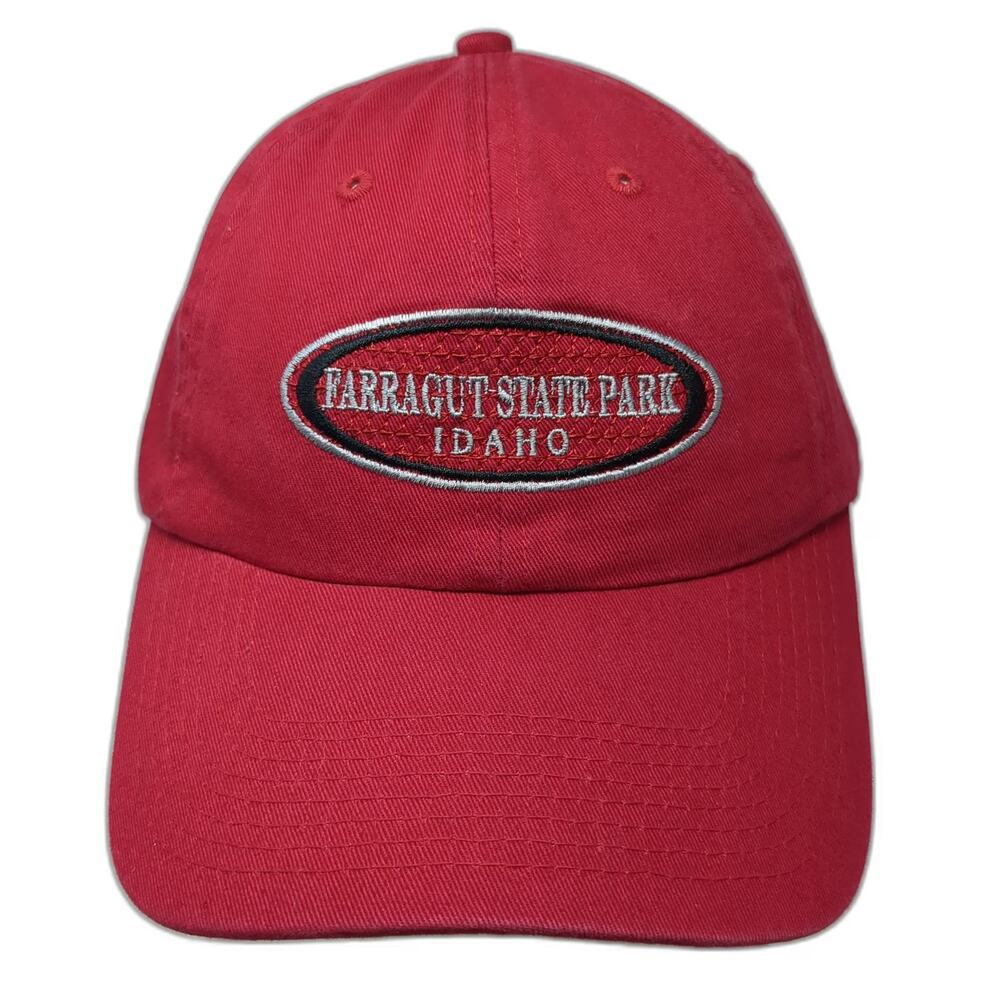 Fahrenheit Baseball Cap Red One Size Farragut State Park Idaho Cotton Patch Hat